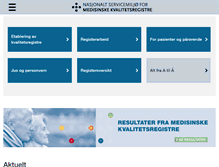 Tablet Screenshot of kvalitetsregistre.no